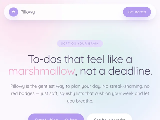 Marshmallow website preview