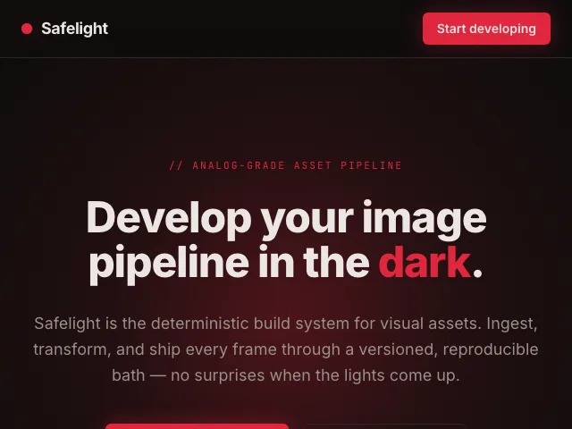 Darkroom website preview