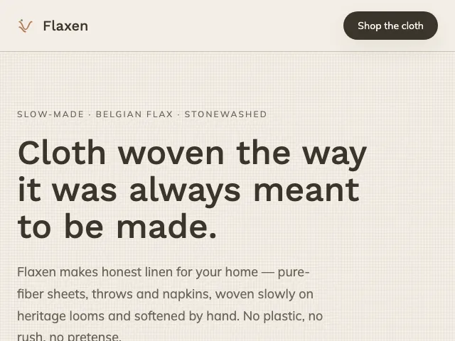Linen website preview