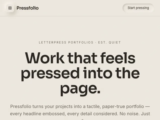 Emboss website preview