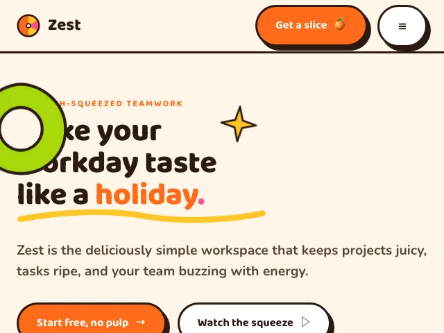 Zest website preview