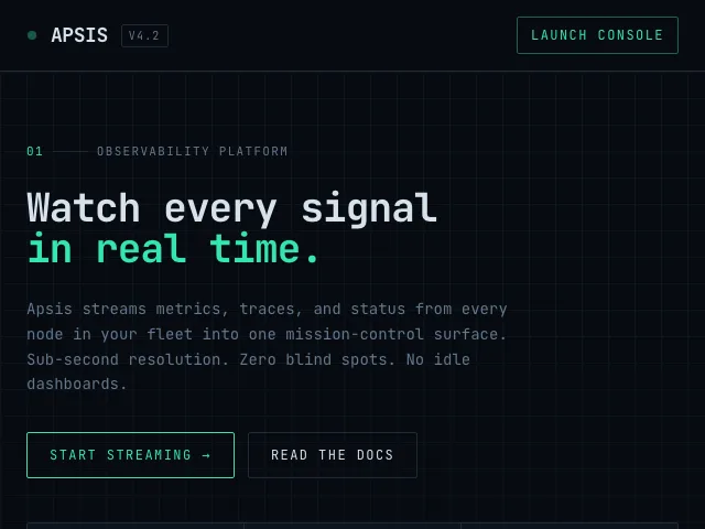Telemetry website preview