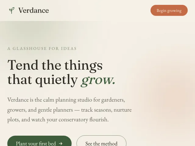 Conservatory website preview