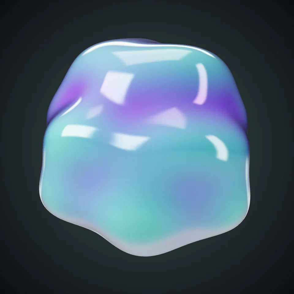 Iridescent Morphing Blob preview